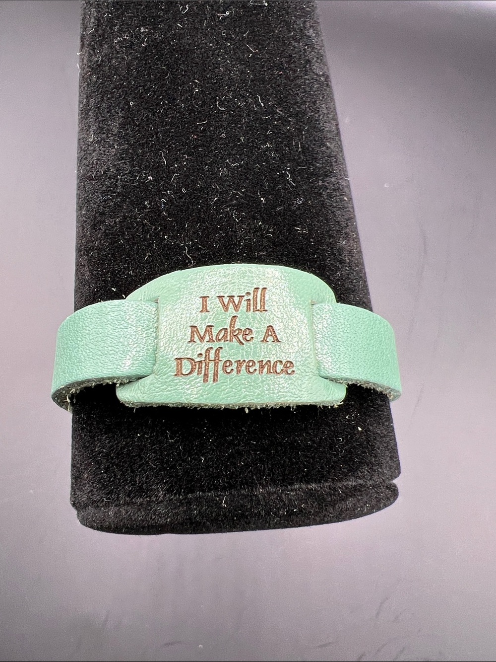 I Will Make A Difference Turquoise Leather Bracelet